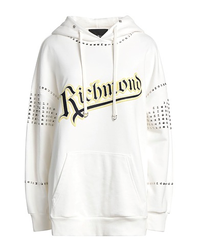 JOHN RICHMOND Hooded track jacket  Off white 100% Cotton