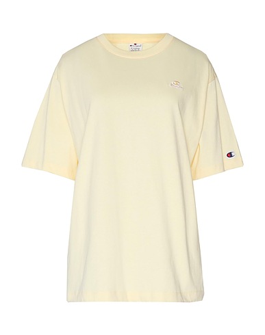 CHAMPION T-shirt Pastel yellow 100% Cotton