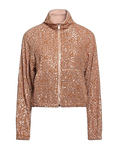 PINKO C-CLIQUE Sweatshirt Camel 97% Polyester, 3% Elastane