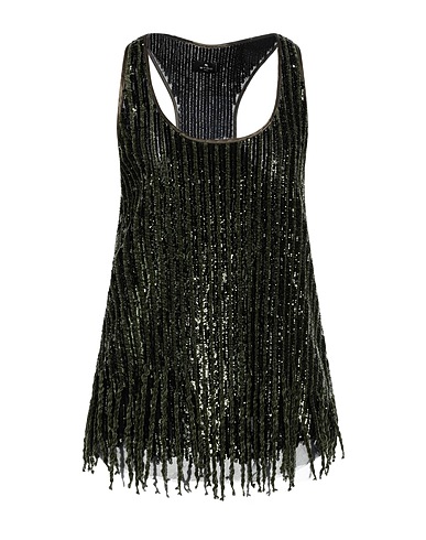 ETRO Top Vert foncé 80% Viscose, 20% Laine