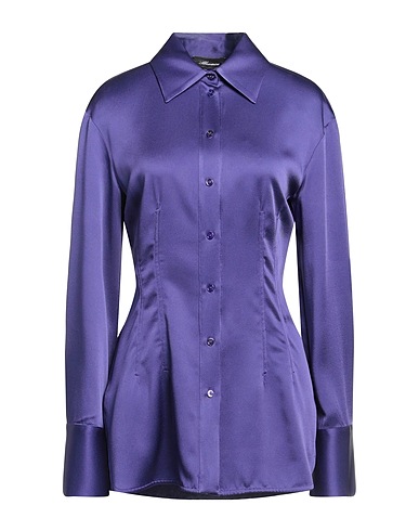 BLUMARINE Solid colour shirts & blouses Purple 71% Acetate, 27% Viscose, 2% Elastane