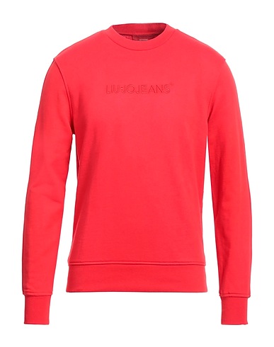 LIU •JO MAN Felpa Rosso 100% Cotone, Elastan