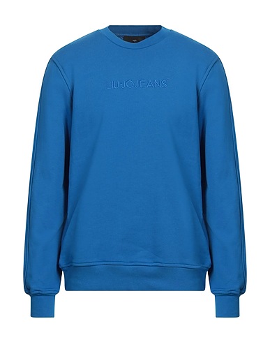 LIU •JO MAN Sweatshirt Blue 100% Cotton, Elastane