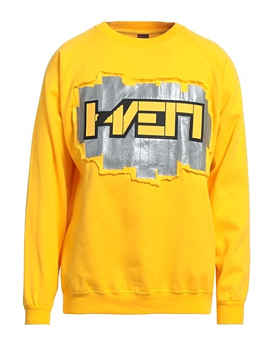HAERVAERK Sweatshirt Yellow 44% Polyester, 40% Acrylic, 16% Cotton