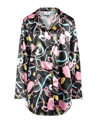 CHIARA FERRAGNI Patterned shirts & blouses Black 95% Polyester, 5% Elastane