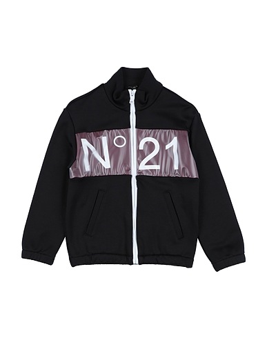 N°21 Sweatshirt Black 55% Nylon, 45% Cotton, Polyurethane