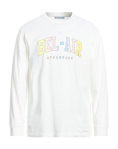 BEL AIR T-shirt Bianco 100% Cotone