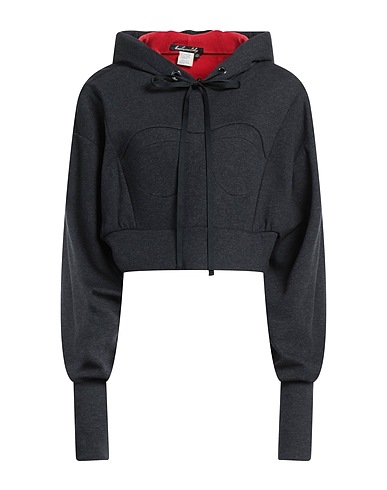 LENA LUMELSKY Hooded track jacket  Charcoal 98% Cotton, 2% Polyester