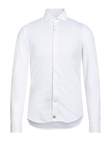 SONRISA Solid color shirt White 97% Cotton, 3% Elastane
