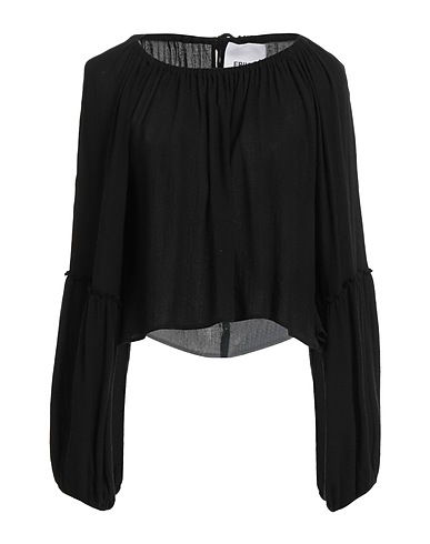 ERIKA CAVALLINI Top Black 75% Viscose, 25% Virgin Wool