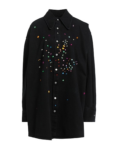 MM6 MAISON MARGIELA Denim shirt Black 100% Cotton, Resin