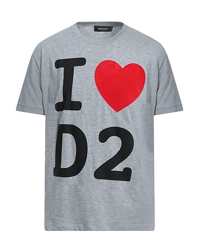 DSQUARED2 T-shirt Light grey 88% Cotton, 12% Viscose