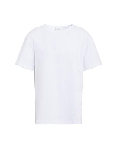 8 by YOOX Basic T-Shirt PRINTED COTTON T-SHIRT

 White 100% Cotton