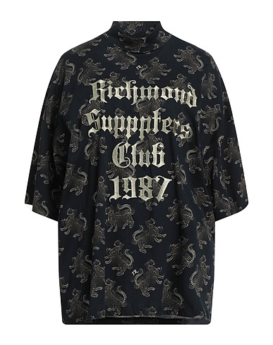 JOHN RICHMOND Oversize-T-Shirt Schwarz 100% Baumwolle