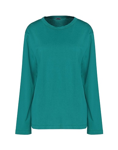 8 by YOOX Футболка PRINTED COTTON T-SHIRT Изумрудный 100% Хлопок