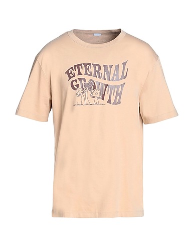8 by YOOX T-shirt PRINTED COTTON T-SHIRT

 Beige 100% Cotton