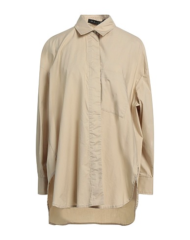 MALLONI Solid colour shirts & blouses Beige 100% Cotton
