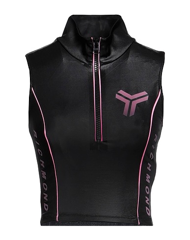 JOHN RICHMOND Top Black 90% Polyester, 10% Elastane