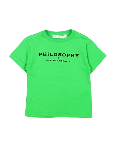 PHILOSOPHY di LORENZO SERAFINI T-shirt Verde 100% Cotone, Elastan