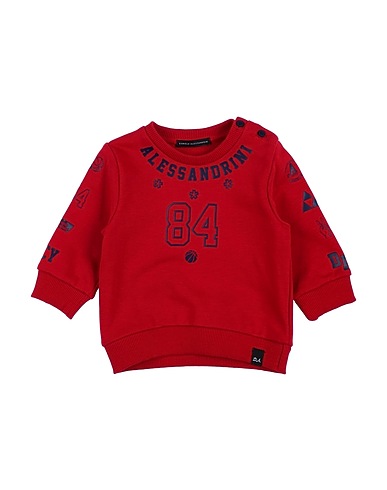 DANIELE ALESSANDRINI Sweatshirt Red 65% Cotton, 35% Polyester