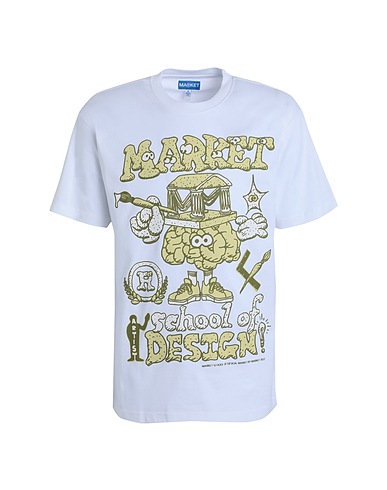MARKET T-shirt SCHOOL OF DESIGN T-SHIRT
 White 100% Cotton