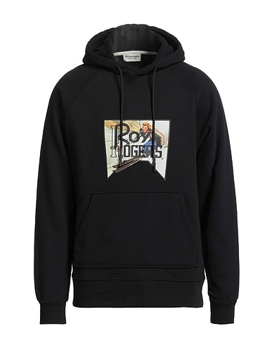 ROŸ ROGER'S Felpa Nero 100% Cotone