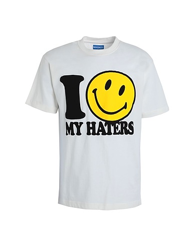 MARKET T-shirt SMILEY HATERS T-SHIRT
 White 100% Cotton