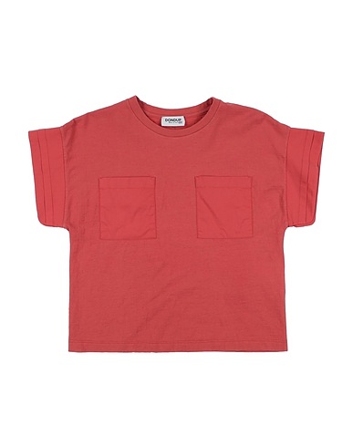 DONDUP T-shirt Brick red 100% Cotton, Elastane
