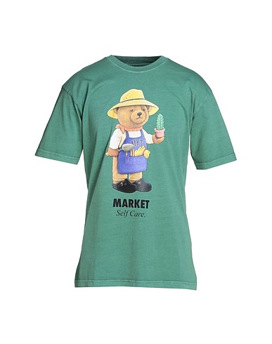 MARKET Camiseta BOTANICAL BEAR T-SHIRT
 Verde 100% Algodón
