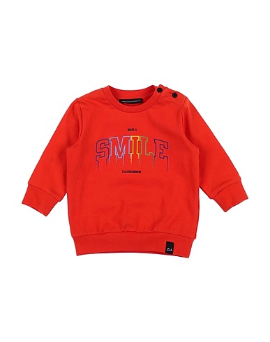 DANIELE ALESSANDRINI Sweatshirt Tomato red 95% Cotton, 5% Elastane