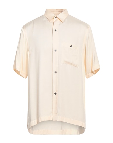 AGLINI Patterned shirt Pastel yellow 100% Viscose