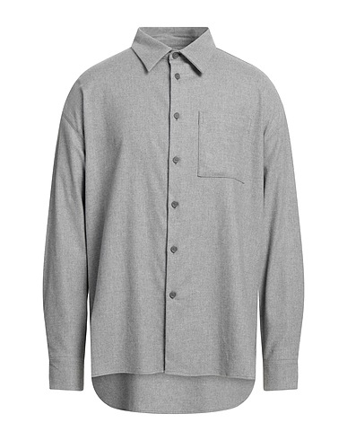 DRYKORN Solid colour shirt Grey 53% Polyester, 42% Viscose, 3% Wool, 2% Elastane