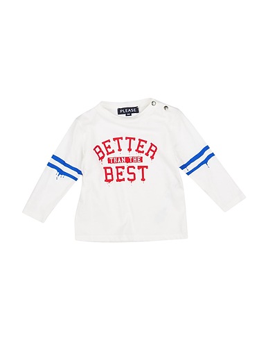 PLEASE T-shirt White 100% Cotton