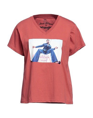 WRANGLER T-shirt Rust 100% Cotton