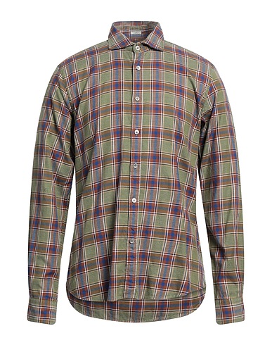 OGNUNOLASUA by CAMICETTASNOB Camicia a quadri Verde militare 100% Cotone