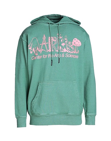 MARKET Felpa SMILEY ARTS & SCIENCES HOODIE
 Verde salvia 100% Cotone