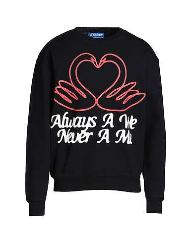 MARKET Sweatshirt ALWAYS WE CREWNECK
 Black 100% Cotton