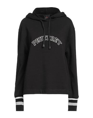 PEUTEREY Hooded track jacket  Black 100% Cotton