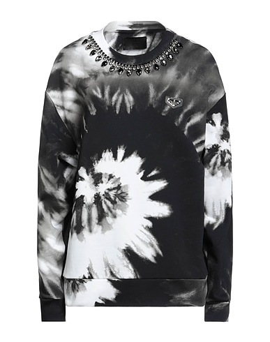 PHILIPP PLEIN Sweatshirt Black 100% Cotton, Brass, Glass