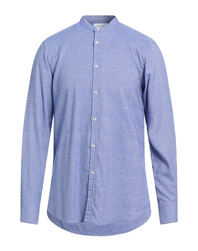 AGLINI Solid colour shirt Light blue 100% Cotton