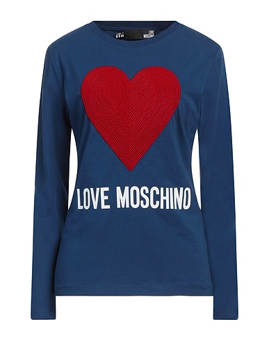 LOVE MOSCHINO T-shirt Light blue 96% Cotton, 4% Elastane