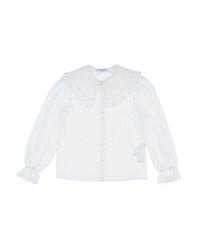 PHILOSOPHY di LORENZO SERAFINI Solid color shirts & blouses White 65% Polyester, 35% Cotton