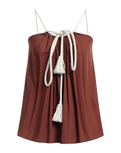 ERIKA CAVALLINI Top Marrone 100% Viscosa