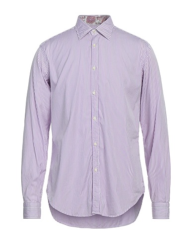 CALIBAN Gestreiftes Hemd Lila 100% Baumwolle