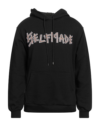 SELF MADE by GIANFRANCO VILLEGAS Hooded sweatshirt Black 66% Polyester, 31% Viscose, 3% Elastane