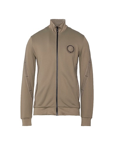 BIKKEMBERGS Sweatshirt Military green 55% Polyamide, 45% Cotton, Elastane