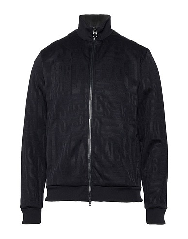 BIKKEMBERGS Sweatshirt Black 56% Polyester, 44% Cotton, Elastane