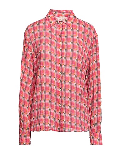 MASSIMO ALBA Camicia a quadri Rosa 100% Cotone