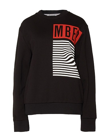 BIKKEMBERGS Felpa Nero 100% Cotone, Elastan