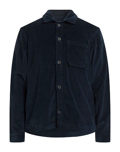 ALLEY DOCKS 963 Solid color shirt Navy 99% Cotton, 1% Elastane